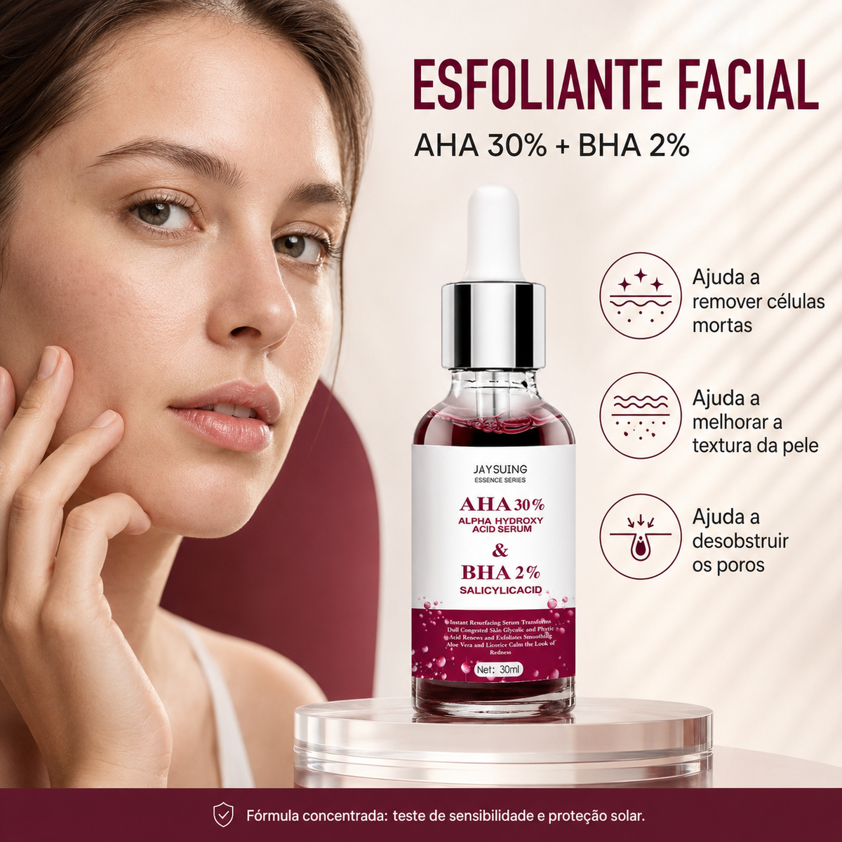ClearGlow™ – Sérum Facial Imperfeições