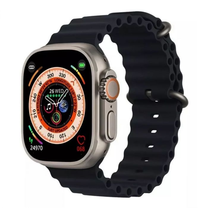 Smartwatch Ultra Pro com 2 braceletes ( preto + branco )