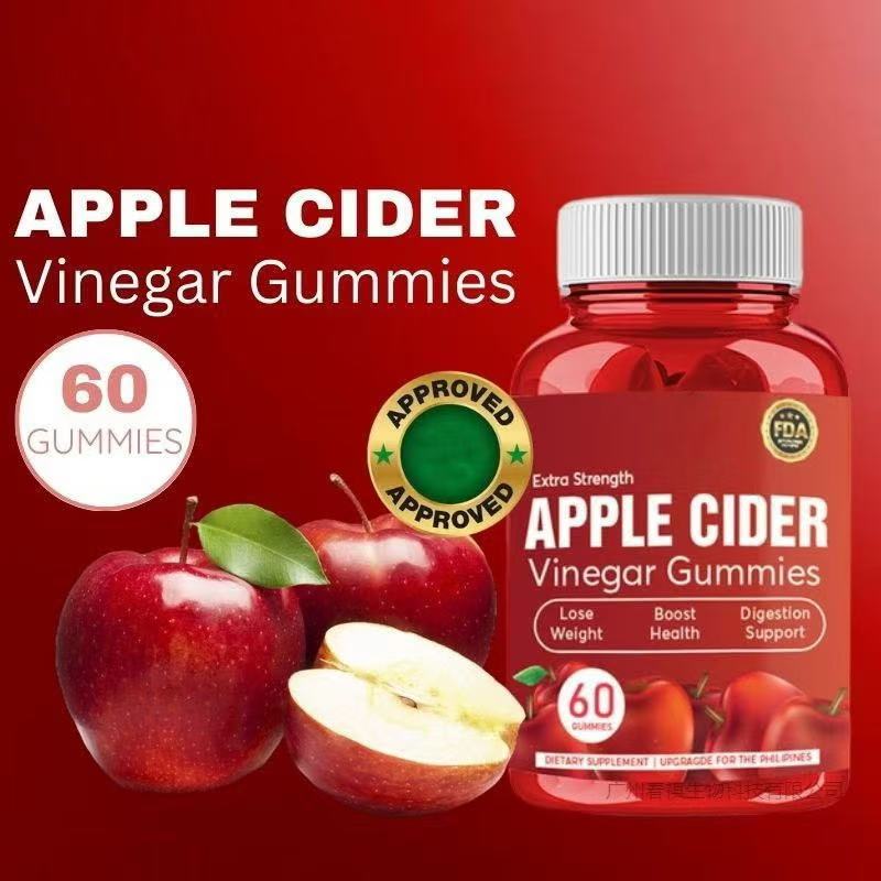 suplemento gummies de vinagre de maçã 60 unidade
